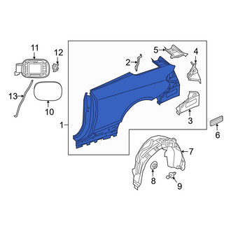 Mercedes-Benz OE - Rear Right Inner Quarter Panel