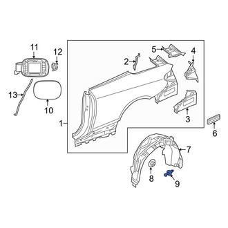Mercedes-Benz OE - Quarter Panel Splash Shield Rivet