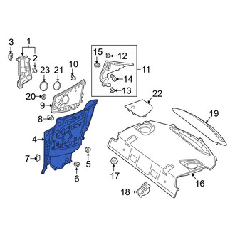 Mercedes-Benz OE - Rear Left Lower Interior Quarter Panel Trim Panel