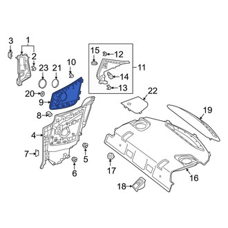Mercedes-Benz OE - Rear Left Interior Quarter Panel Trim Panel Insert