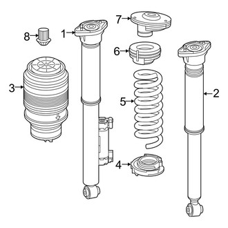 Mercedes-Benz OE - Rear Suspension - Shocks & Components (With Air Suspension), (Convertible / Coupe)