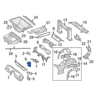 Mercedes-Benz OE - Rear Right Floor Pan Reinforcement