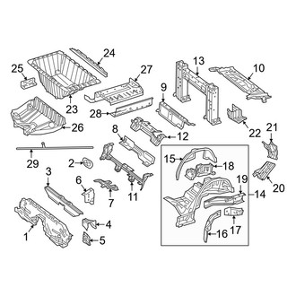 Mercedes-Benz OE - Rear Body & Floor - Floor & Rails (Convertible)