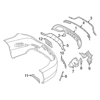 Mercedes-Benz OE - Rear Bumper - Exterior Trim (Convertible / Coupe)