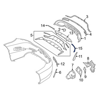 Mercedes-Benz OE - Rear Right Bumper Trim
