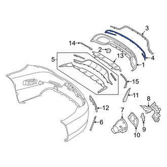 Mercedes-Benz OE - Rear Center Bumper Trim