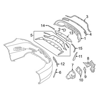 Mercedes-Benz OE - Rear Bumper - Exterior Trim