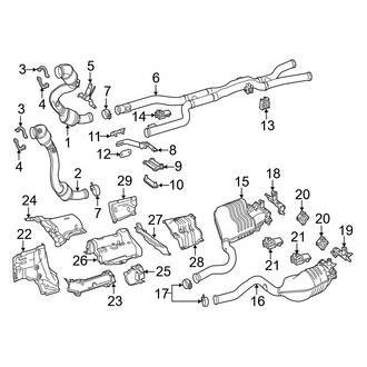 Mercedes-Benz OE - Exhaust System - Exhaust Components (Convertible / Coupe)