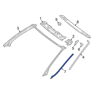 Mercedes-Benz OE - Front Left Upper Windshield Molding