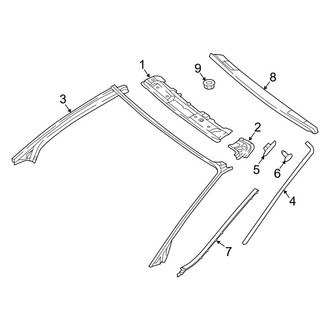 Mercedes-Benz OE - Roof - Windshield Header & Components (Convertible)