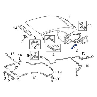 Mercedes-Benz OE - Right Convertible Top Mounting Plate