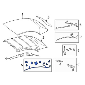 Mercedes-Benz OE - Convertible Top Hardware Kit