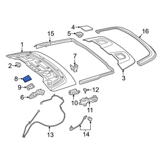 Mercedes-Benz OE - Left Upper Convertible Top Hinge Cover