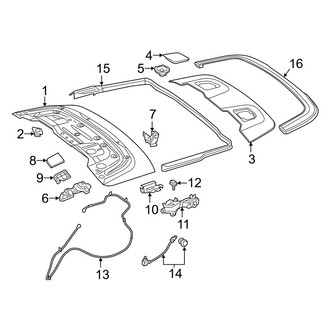 Mercedes-Benz OE - Convertible/Soft Top - Top Well Components (Convertible)
