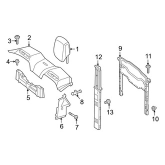 Mercedes-Benz OE - Convertible/Soft Top - Roll Bar & Headrest Assembly (Convertible)