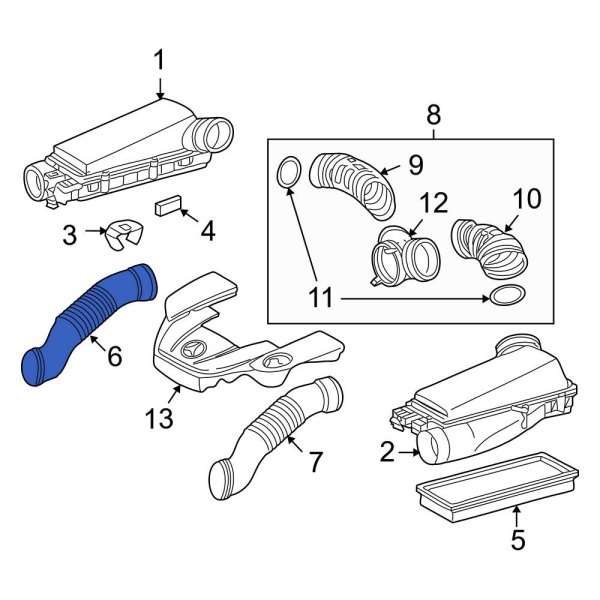 Engine Air Intake Hose