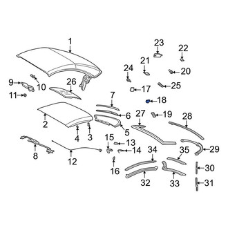 Mercedes-Benz OE - Convertible Top Stowage Compartment Stop