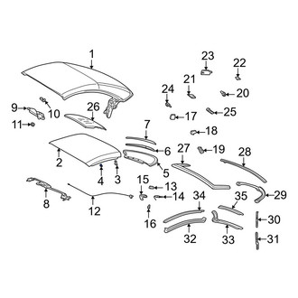 Mercedes-Benz OE - Roof Panel Clip