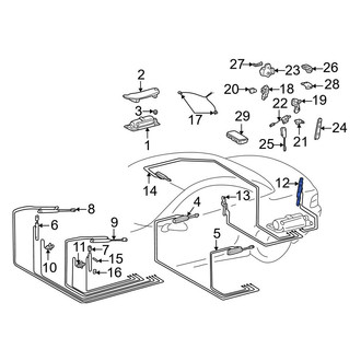 Mercedes-Benz OE - Convertible Top Hydraulic Cylinder