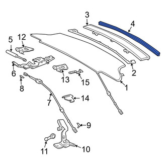Mercedes-Benz OE - Rear Convertible Top Tonneau Cover Seal