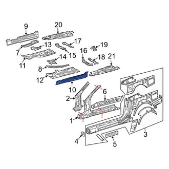 Mercedes-Benz OE - Left Floor Pan Reinforcement