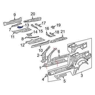 Mercedes-Benz OE - Front Right Floor Pan Reinforcement