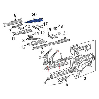 Mercedes-Benz OE - Rear Right Floor Pan Splash Shield