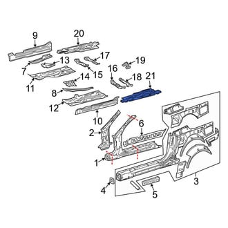 Mercedes-Benz OE - Rear Left Floor Pan Splash Shield