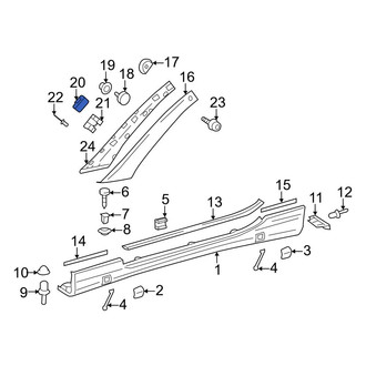 Mercedes-Benz OE - Body A-Pillar Trim Panel Bracket