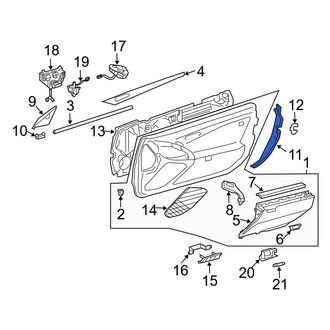 Mercedes-Benz OE - Front Right Door Trim Molding