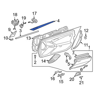 Mercedes-Benz OE - Front Left Door Trim Molding