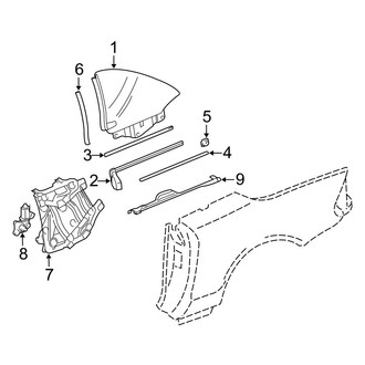 Mercedes-Benz OE - Quarter Panel - Glass