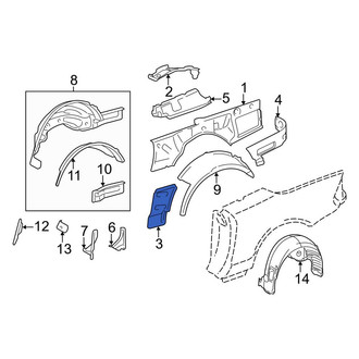 Mercedes-Benz OE - Right Lower Quarter Panel Reinforcement