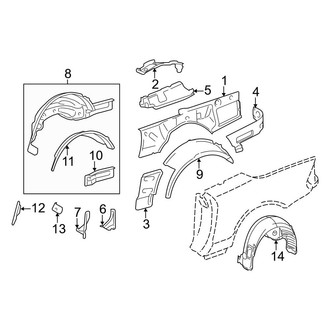 Mercedes-Benz OE - Quarter Panel - Inner Structure