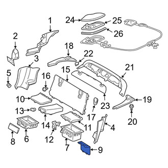 Mercedes-Benz OE - Rear Interior Quarter Panel Trim Panel