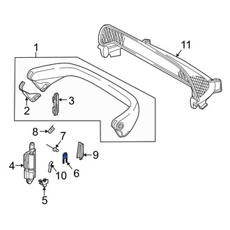 Mercedes-Benz OE - Convertible Top Strut Bracket