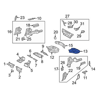 Mercedes-Benz OE - Rear Floor Pan Splash Shield