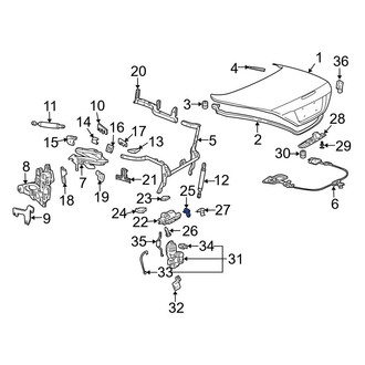 Mercedes-Benz OE - Rear Trunk Lid Release Switch