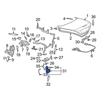 Mercedes-Benz OE - Rear Deck Lid Latch