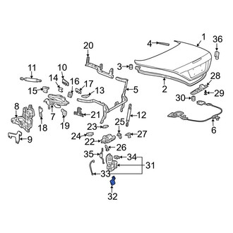 Mercedes-Benz OE - Deck Lid Latch Clip