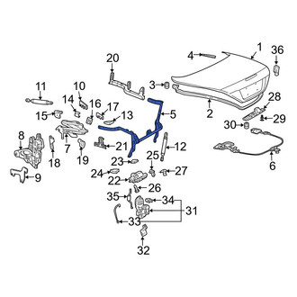 Mercedes-Benz OE - Rear Deck Lid Hinge
