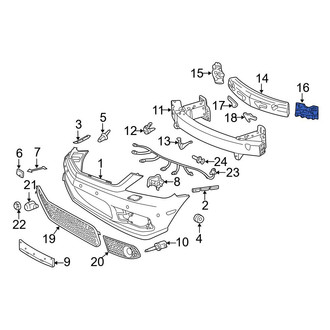 Mercedes-Benz OE - Front Left Bumper Impact Absorber