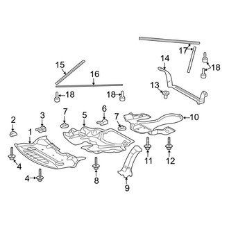 Mercedes-Benz OE - Radiator Support - Splash Shields