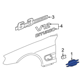 Mercedes-Benz OE - Front Left Fender Insert Emblem