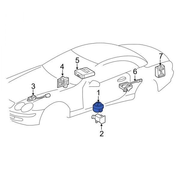 Mercedes-Benz OE 219820322664 - Anti-Theft Alarm Siren