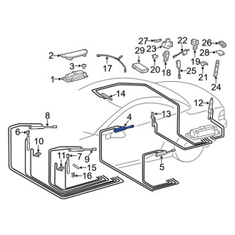 Mercedes-Benz OE - Right Convertible Top Hydraulic Cylinder