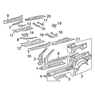 Mercedes-Benz OE - Pillars, Rocker & Floor - Floor & Rails