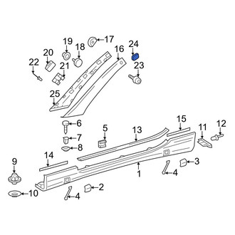 Mercedes-Benz OE - Left Body A-Pillar Trim Panel Cap