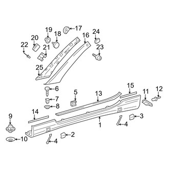 Mercedes-Benz OE - Pillars, Rocker & Floor - Exterior Trim