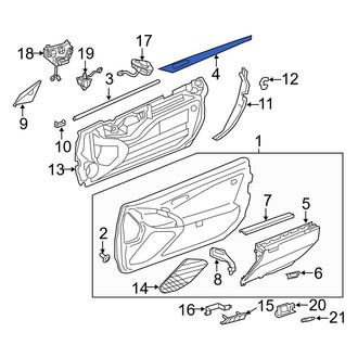 Mercedes-Benz OE - Front Left Door Trim Molding